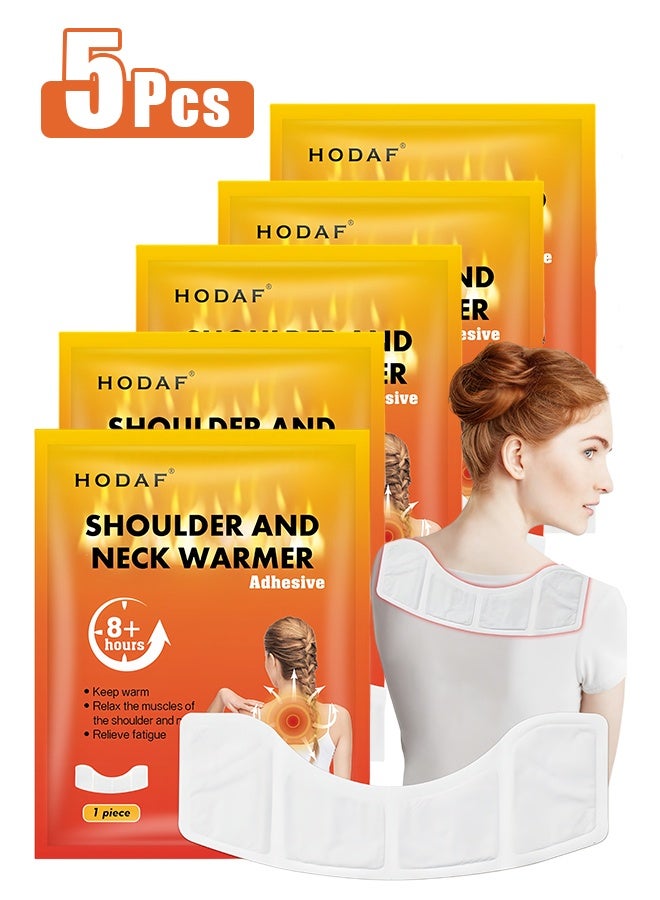 Hodaf 5 pcs Shoulder and Neck Warmer Patch – Disposable Hot Therapy Packs for Neck & Shoulder – Up to 8 Hours of Heat Long Lasting & Discomfort Relief for Winter Outdoor Work, Sports Activities - Image 1